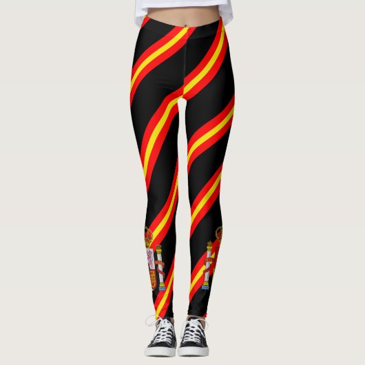 Spanische Streifenflagge Leggings (Vorderseite)