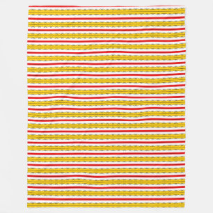 Spanische Strip-Fleece Fleecedecke