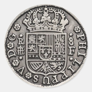 Spanische Stücke von acht klassischen Rundaufkleb Runder Aufkleber