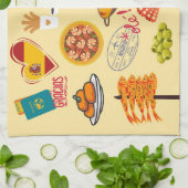 Spanische Symbole für Reisende Geschirrtuch (Gefaltet)