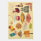 Spanische Symbole für Reisende Geschirrtuch (Vertikal)