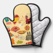 Spanische Symbole für Reisende Ofenhandschuh (Vorderseite/Rückseite)