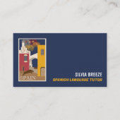 Spanische Szene, Spanischer Sprachlehrer, Lehrer Visitenkarte (Vorderseite)