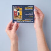 Spanische Szene, Werbung für Spanischkurse Flyer (Gruppe)