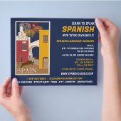 Spanische Szene, Werbung für Spanischkurse Flyer (Hand)