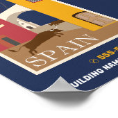 Spanische Szene, Werbung für Spanischkurse Poster (Ecke)