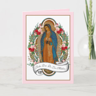Spanische Tageskarte der religiösen Guadalupe-Mütt Karte