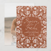 Spanische Talavera-Hochzeit Save the Date Fotokart (Vorne/Hinten)