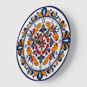 Spanische Talavera-Uhr mit Zahlen Große Wanduhr (Winkel)
