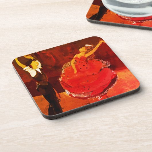 Spanische Tänzer Getränkeuntersetzer (Linke Seite)