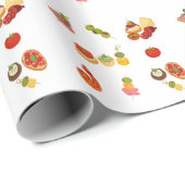 Spanische Tapas-Platte Geschenkpapier (Rolleneckpunkt)