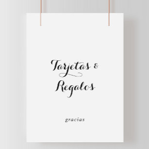 Spanische Tarjetas und Geschenke Beschilderung Poster