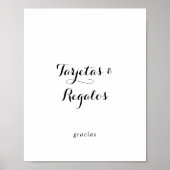 Spanische Tarjetas und Regalos-Zeichen Poster (Vorne)