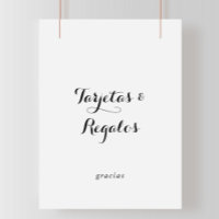 Spanische Tarjetas und Regalos-Zeichen