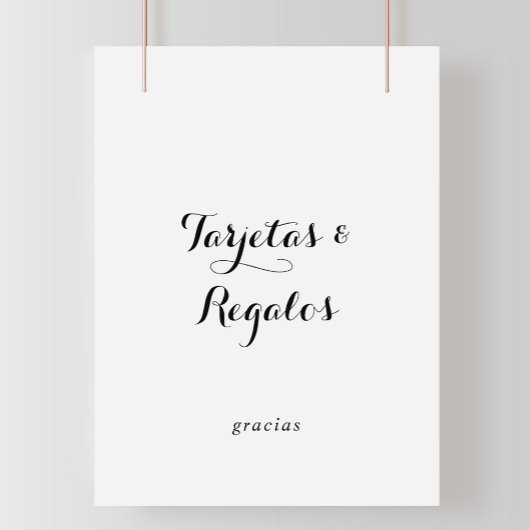 Spanische Tarjetas und Regalos-Zeichen Poster
