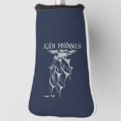 Spanische Tastenabdeckung - Graues Logo Golf Headcover (Rotieren 90)