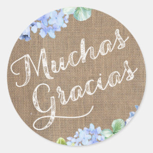 Spanische Taufe Danke Stickers Muchas Gracias