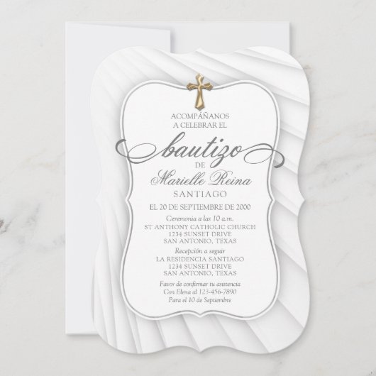 Spanische Taufe Einladung (Vorderseite)