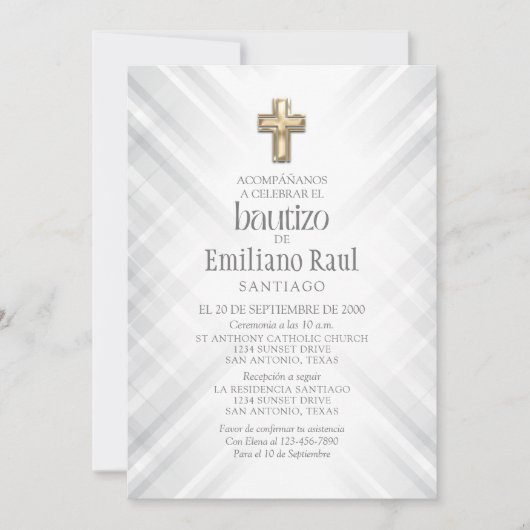 Spanische Taufe Einladung (Vorderseite)