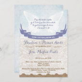 Spanische Taufe & Erstgeburtstag Einladungskarten (Vorne/Hinten)