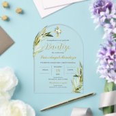 Spanische Taufe Junge Acryleinladungen (Insitu (Hochzeit))