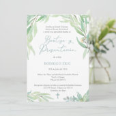 Spanische Taufe Präsentationsmisa für hispanischen Einladung (Stehend Vorderseite)