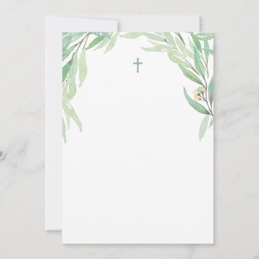 Spanische Taufe Präsentationsmisa für hispanischen Einladung (Rückseite)