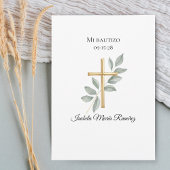 Spanische Taufe zum ersten Geburtstag Pampa Gras Einladung