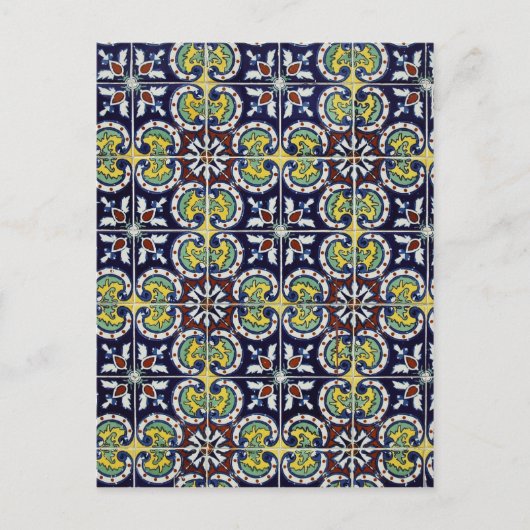 Spanische Tile in Mexiko Postkarte (Vorderseite)