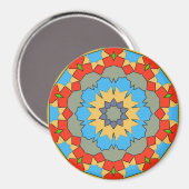 Spanische Tile in Reds Magnet (Vorderseite/Rückseite)