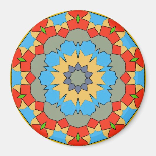 Spanische Tile in Reds Magnet (Vorne)