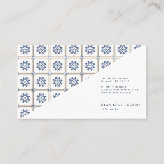 Spanische Tile-Visitenkarte Visitenkarte (Rückseite)