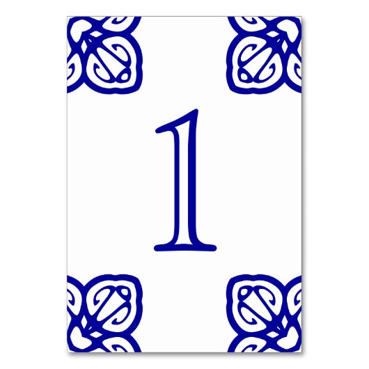 Spanische Tischnummern (Rückseite)