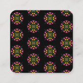 Spanische Tischnummern mit mexikanischer Hand Quadratische Visitenkarte (Rückseite)