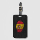 Spanische Touchfingerabdruckflagge Gepäckanhänger (Vorderseite Vertikal)