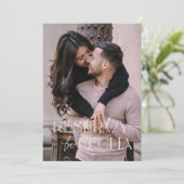 Spanische Trendy Save the Date Card (Stehend Vorderseite)
