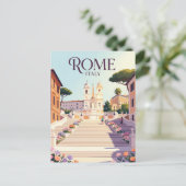 Spanische Treppe Italien Postkarte (Stehend Vorderseite)