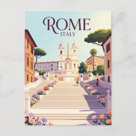 Spanische Treppe Italien Postkarte (Vorderseite)