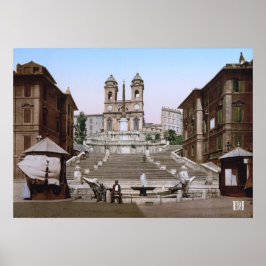 Spanische Treppen in Rom (um 1900) Poster
