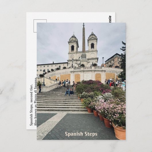 Spanische Treppen, Rom, Italien Design Postkarte (Vorne/Hinten)