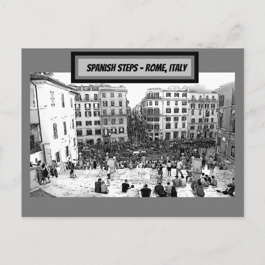 Spanische Treppen Rom, Italien Postkarte (Vorderseite)