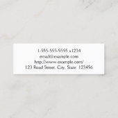 Spanische Tutor-Visitenkarte Mini Visitenkarte (Rückseite)