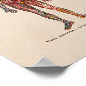 Spanische Vintage Anatomie Druckarterien Venen Poster (Ecke)