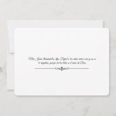 Spanische Vintage Baby Katholische Blumenschrift Einladung (Rückseite)