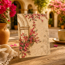 Spanische Vintage-Bogen Blumen Garten Romantik