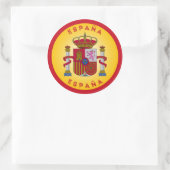 Spanische Wappen-Form Runder Aufkleber (Tasche)