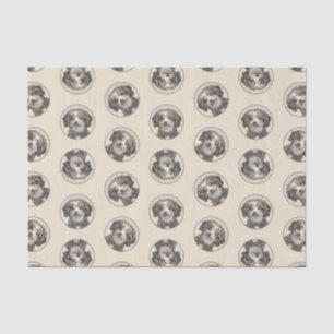 Spanische Wasserpfeifenmalerei Bicolor Dog Art Seidenpapier
