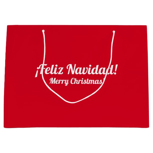 Spanische Weihnachtsgeschenktasche Große Geschenktüte (Vorderseite)