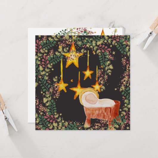 Spanische Weihnachtsnachtskarte Karte (Vorderseite/Rückseite Beispiel)