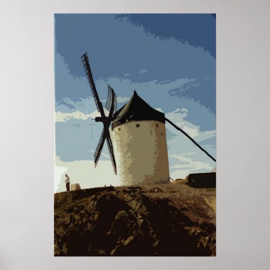 Spanische Windmühlen Poster (Vorne)